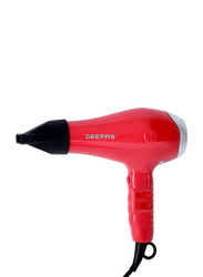 Geepas Hair Dryer, 1500W, GH8078, Red/Black/White