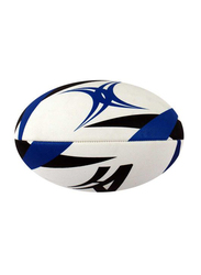 Rugby Ball, White/Blue
