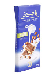 Lindt Swiss Classic Milk Chocolate with Hazelnut, 100g