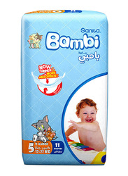 Sanita Bambi Baby Diapers, Size 5, X-Large, 12-22 Kg, 11 Count