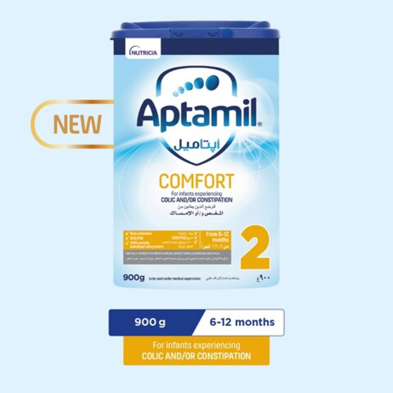 Aptamil Nutricia Aptamil Comfort Stage 2 Infant Formula Milk Powder, 6-12 Months, 900g