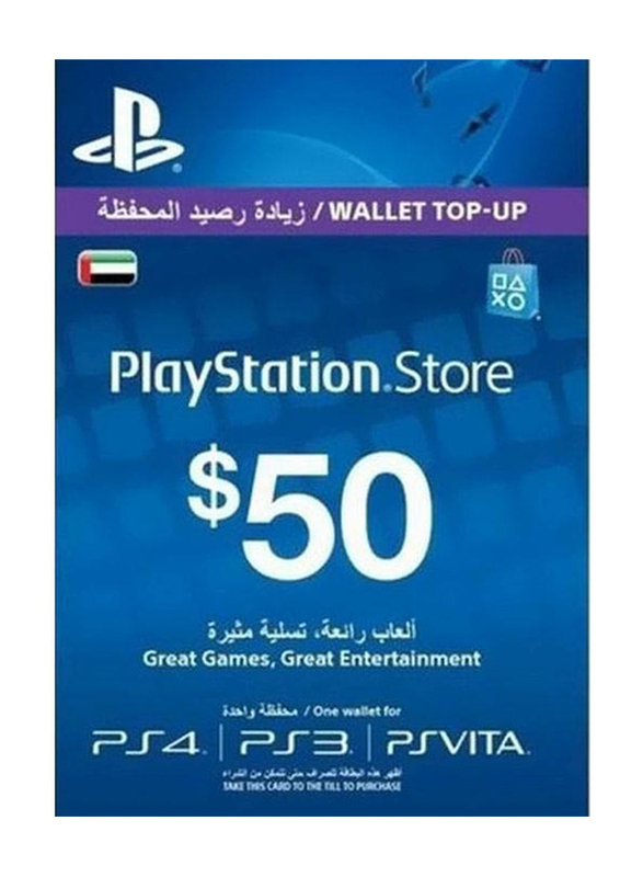 Sony 50 Dollar PlayStation Wallet Top-Up for PlayStation PS4 PS3 & PSVita,