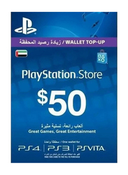 Sony 50 Dollar PlayStation Wallet Top-Up for PlayStation PS4 PS3 & PSVita,