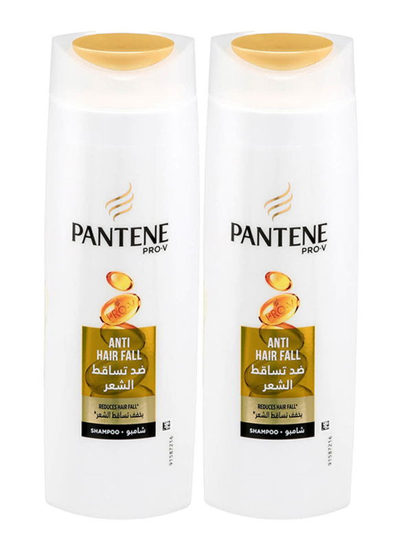 Pantene Anti Hair Fall Shampoo, 2 Pieces, 400ml