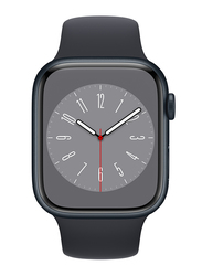 Apple Watch Series 8 - 45mm Smartwatch, GPS + Cellular, Midnight Aluminium Case With Midnight  Sport Band