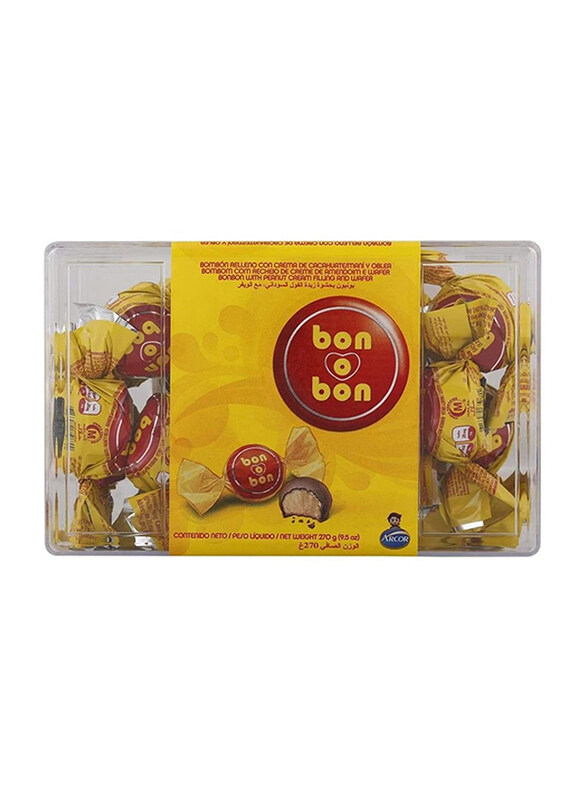 

Arcor Bon O Bon Chocolates with Peanut Cream, 18 x 15g