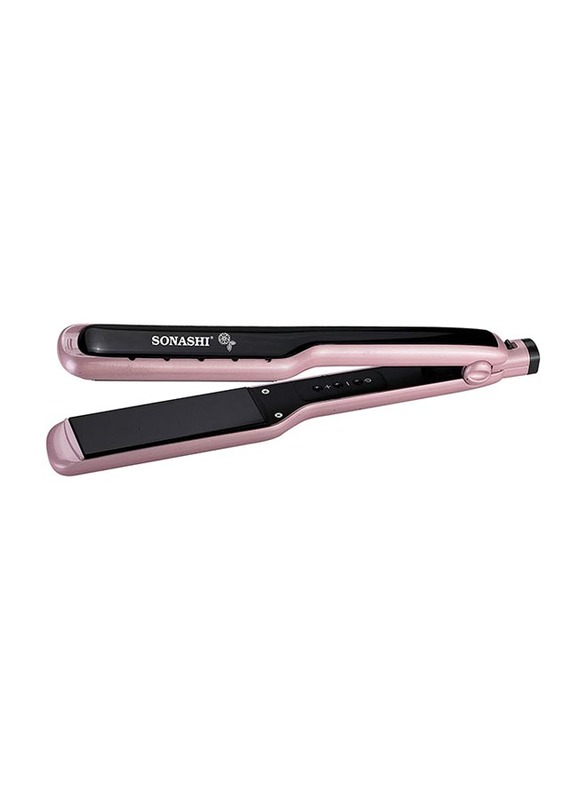 Sonashi Wet & Dry Ceramic Coated Plate Hair Straightener, SHS-2059, Black/Rose Gold