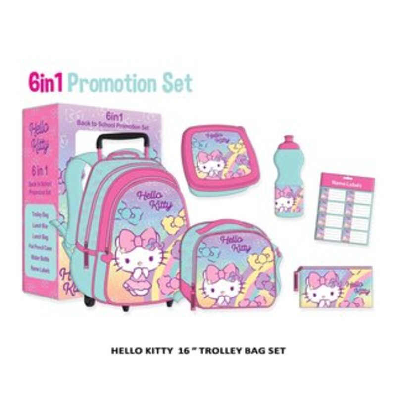 Hello Kitty HPR22-3 , 6In1 Trolley Set