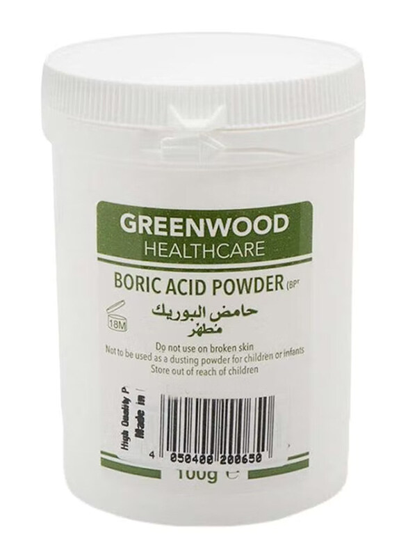 

Greenwood Boric Acid Powder, 100gm