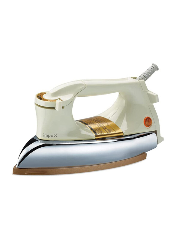 Impex Heavy Dry Iron 1200W, IB 201, White/Silver