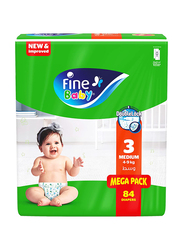 Fine Baby Double Lock Diapers, Size 3, 4-9 kg, Mega Pack, 84 Count