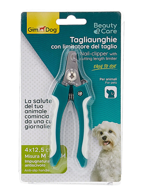 GimDog Stainless Steel Nail Clippers for Dogs & Cats with Cut Limiter, Medium