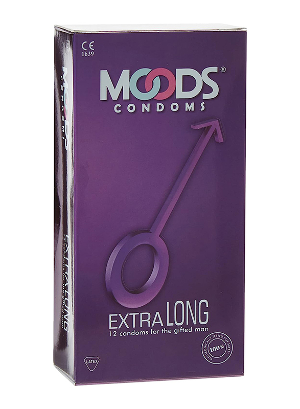 Moods Extra Long Condoms, 12 Pieces