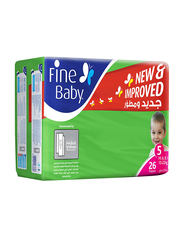 Fine Baby Diapers, Size 5, Maxi Economy Pack, 10-22 kg, 26 Count