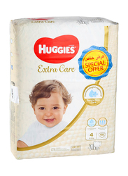 Huggies Extra Care Diapers, Size 4, 8-14 Kg, Jumbo Pack, 68 Count