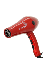 Sonashi Cold & Hot Wind Hair Dryer, SHD3032, Shine Red