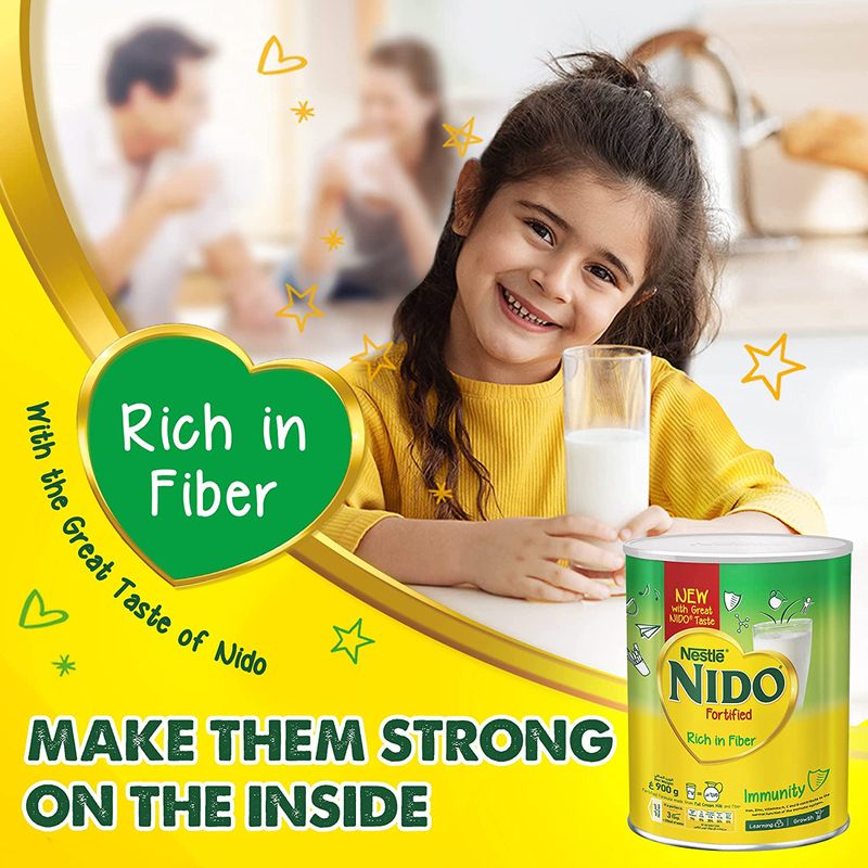 Nestle Nido Fortified Rich In Fiber Powder Milk, 900g