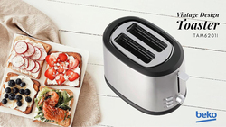 Beko Toaster, 850W, TAM 6201I, Silver