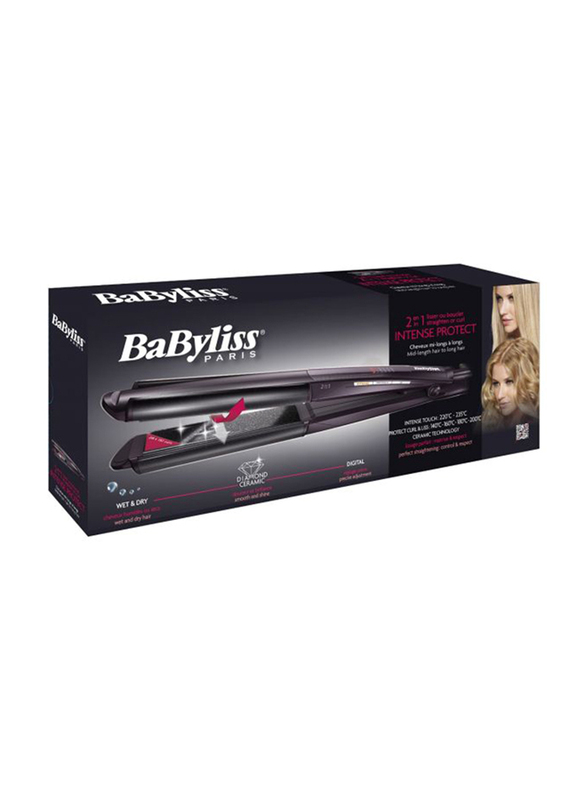 Babyliss 2-in-1 Straight & Curl Hair Straightener, Black