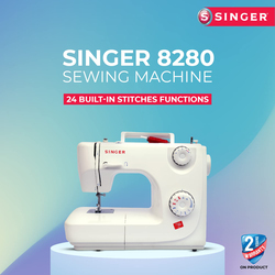 Singer Sewing Machine, SGM-8280, White