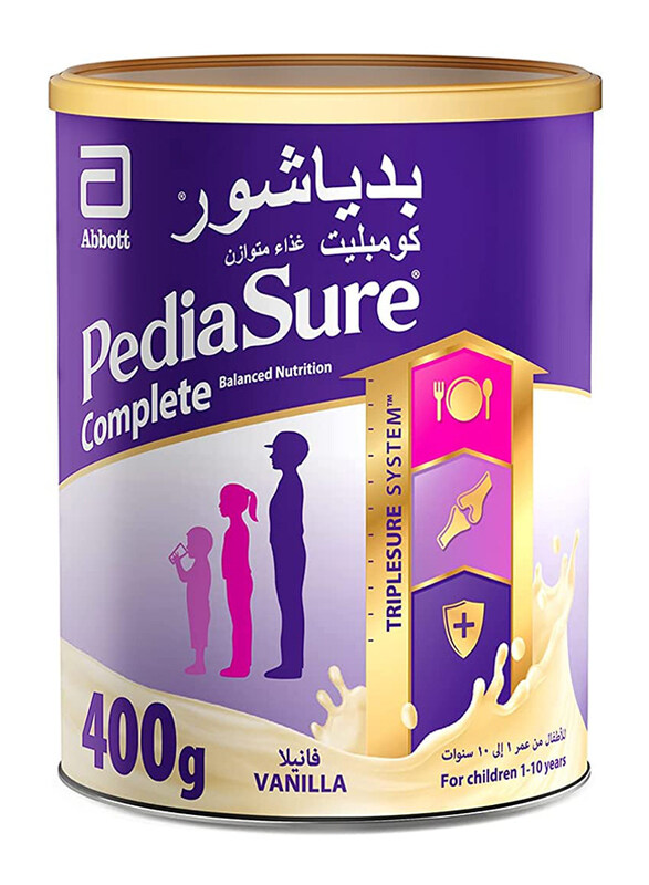 

Pediasure Complete Triple Sure Vanilla Formula Milk, 1-10 Years, 400g