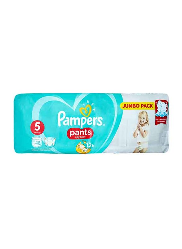 

Pampers Baby Diapers Pants, Size 5, 12-18 kg, Jumbo Pack, 48 Count