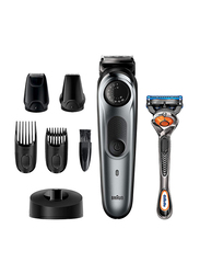 Braun Cordless & Rechargeable Multi Grooming Trimmer, BT 7240, Black/Grey