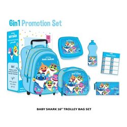 Baby Shark  BSPR22-1, Trolley Bag Set