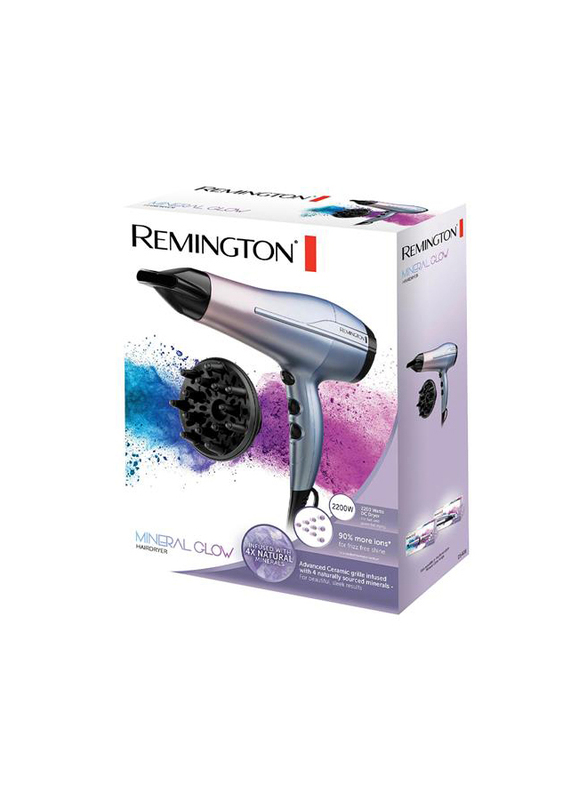 Remington Mineral Glow Hair Dryer, 2200W, RED5408, Purple