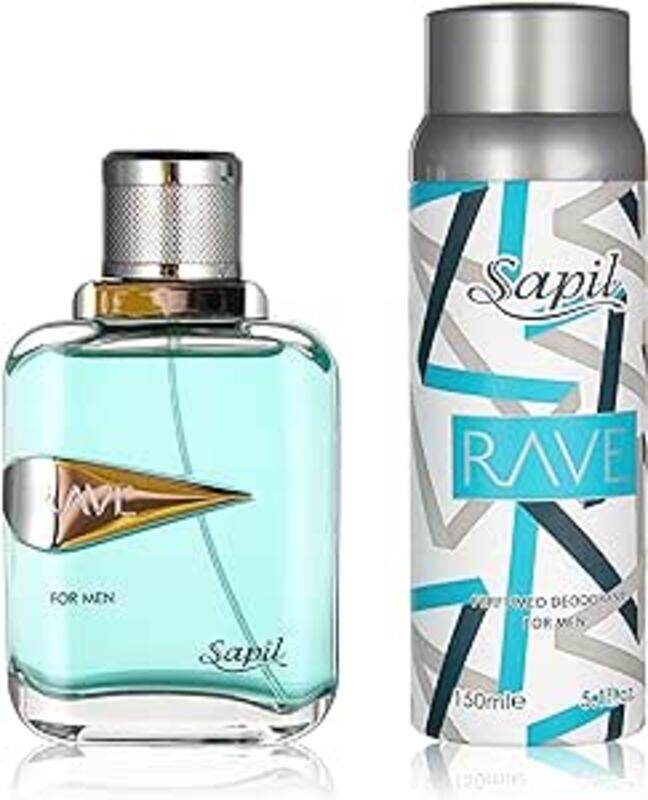 

Rave Men,100ml EDP Perfume,150ml Deo Giftset by Sapil