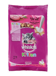 Whiskas Ocean Fish & Milk Kitten Dry Food, 1.1 Kg