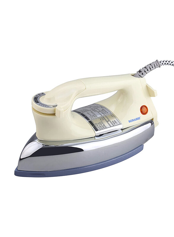 Sonashi Heavy Dry Iron 1200W, SHI-6012, White/Silver