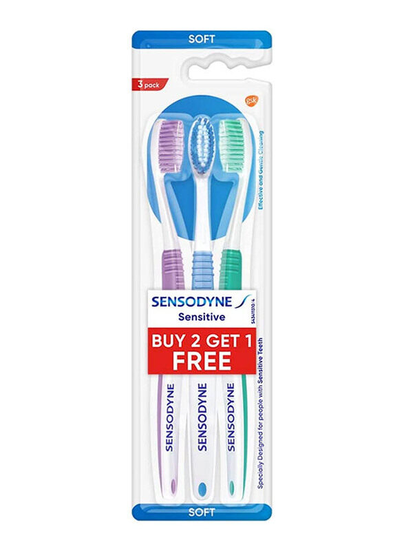 

Sensodyne Sensitive Toothbrush, Soft, 3 Pieces