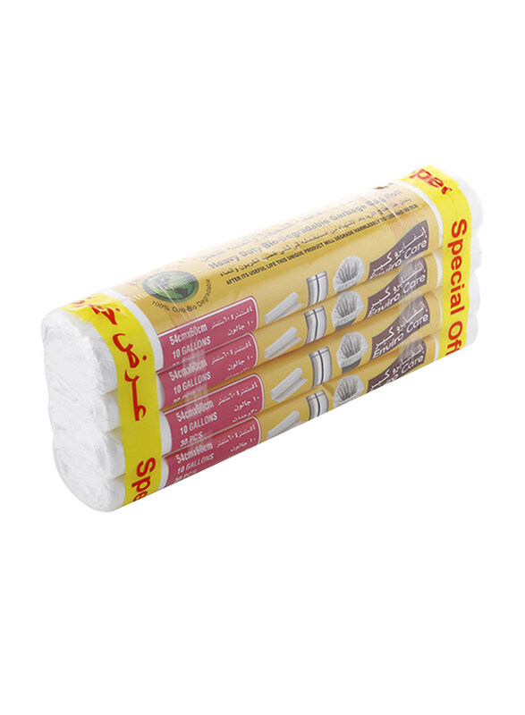 

Enviro Care Garbage Bags, 10 Gallons, 4 Rolls x 30 Pieces