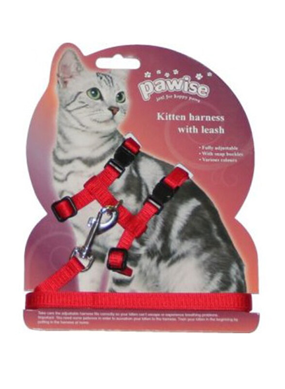 

Pawise Kitten Harness with Leash, Red