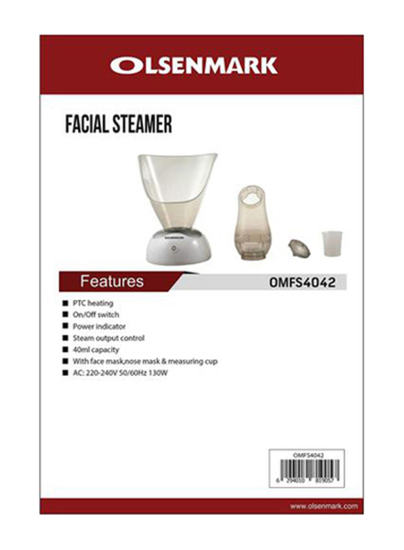 Olsenmark Facial Steamer with Inhaler, Clear/White