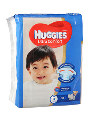 Huggies Superflex Economy Diapers, Size 5, Junior, 12-22 kg, 34 Count