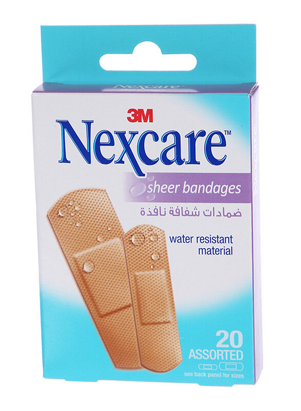 

3M 658 Nexcare Sheer Bandages, Brown, 20 Pieces