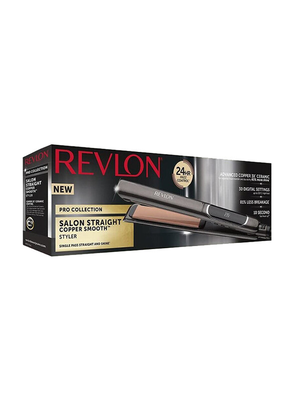 Revlon Salon Straight Copper Hair Straightener, Black