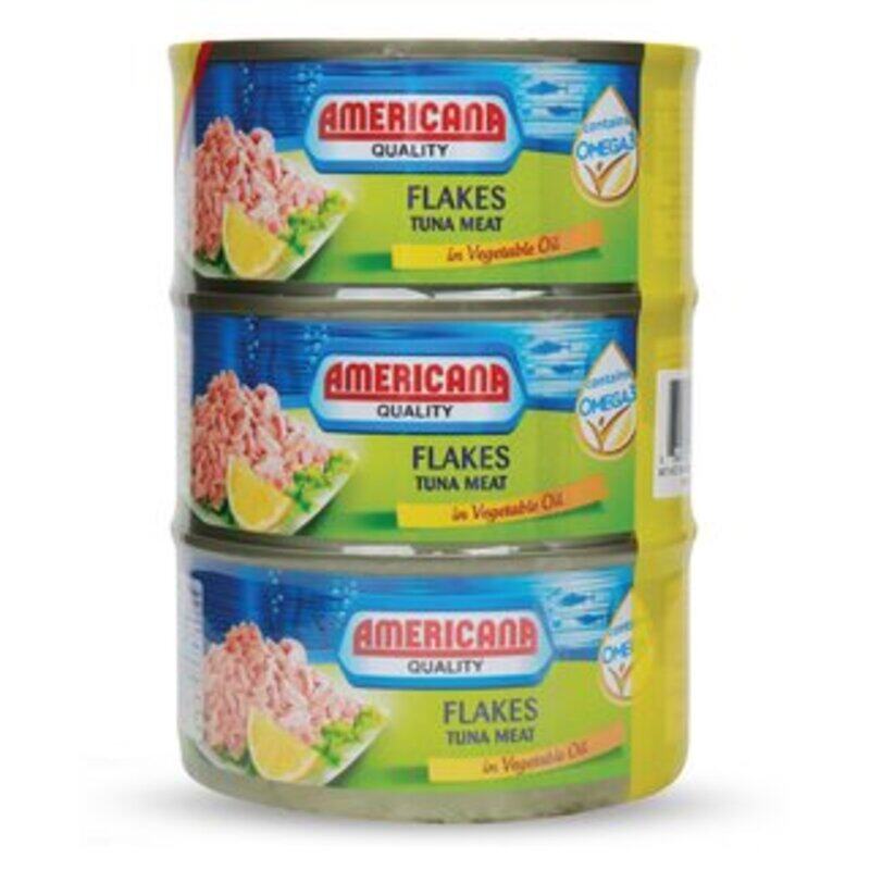

AMERICANA FLAKES TUNA VEGITABLE OIL 3 x 170G