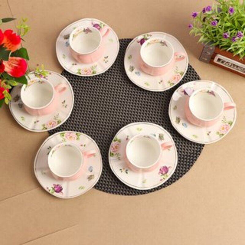 

Generic 6 Pcs Ceramic Cup & Sauser