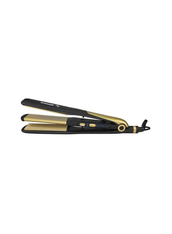 

Sonashi 2-in-1 Hair Straightener & Crimper, SHS-2082, Black/Gold