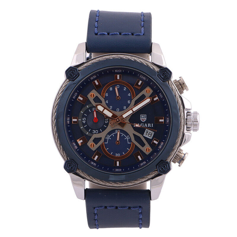 

Generic Bagari W8055P Navy Blue, Gents Metal Strap Analog Watch