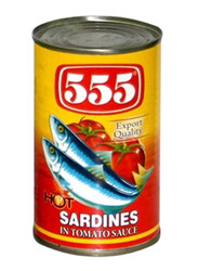 555 Hot Red Sardines in Tomato Sauce, 425g