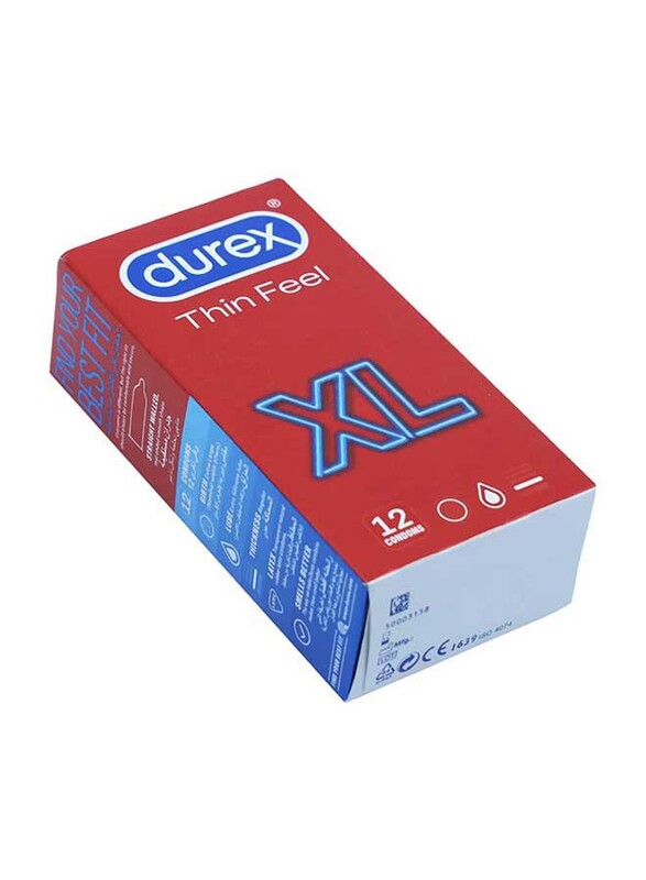 Durex Thin Feel Xtra Large Condom, 12 Pieces