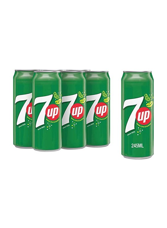 

7Up Regular Soft Drink Can, 6 x 245ml