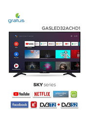 Gratus 32-Inch Full HD LED Smart TV, GASLED32ACFL, Black