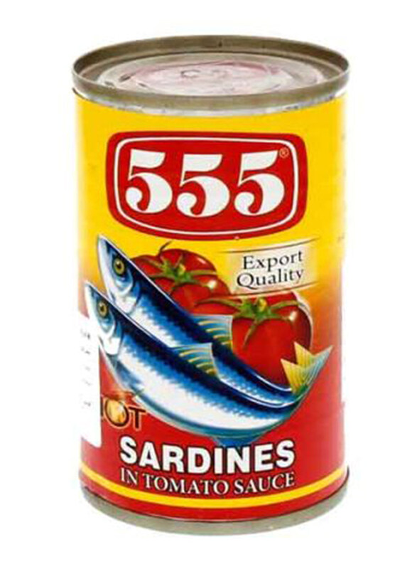 

555 Hot Red Sardines in Tomato Sauce, 155g