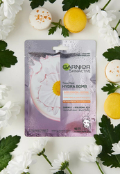 Garnier Skin Active Hydra Bomb Chamomile Hyaluronic Acid Tissue Face Mask for Dry & Sensitive Skin, 32gm