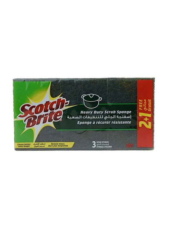 

3M Scotch Brite Green Scrub Sponge, 3 Pieces